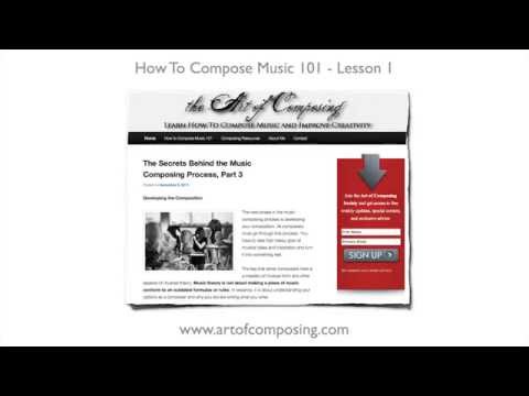 Part of a video titled How to Compose Music - Lesson 1 - How to Write a Melody - YouTube