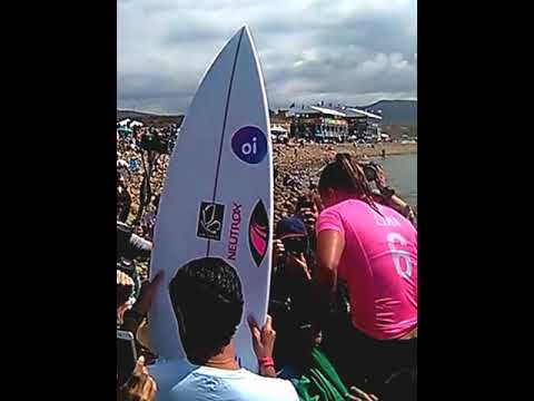 9/15/17  BRAZILIAN, SILVANA LIMA, AFTER WINNING SWATCH TRESTLES WSL PRO SURFING CONTEST