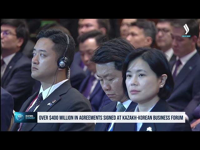 Kazakistan ve Kore Devlet Başkanları iş forumuna katıldı
