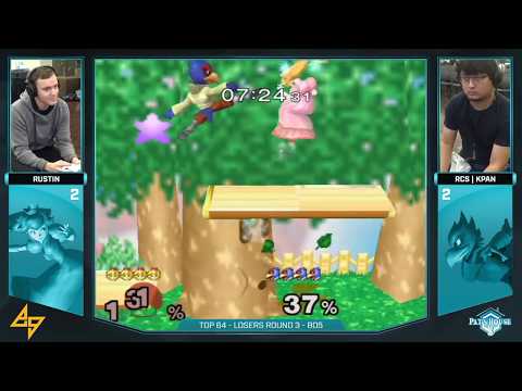 Rustin (Peach) vs. RCS | KPAN (Falco) | SSBM Top 64 Losers R3 | PH3
