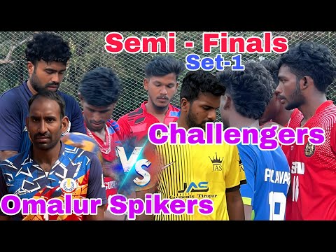 ||Pondichery Challengers 🆚 Salem Omalur Spikers ||set-1|| Semi Finals||