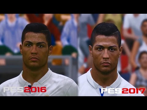 PES 2016 vs PES 2017 (PC) REAL MADRID Face Comparison