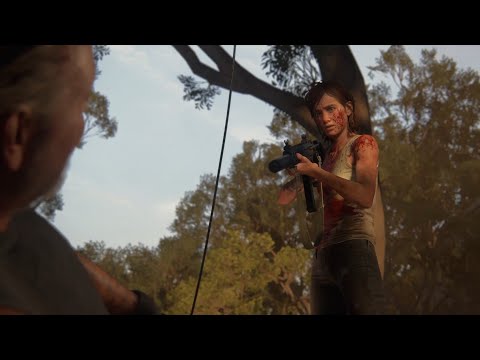 The Last of Us 2 - Ellie's Most Badass Scene - Ellie gets Stabbed on a tree and Kills two Rattlers