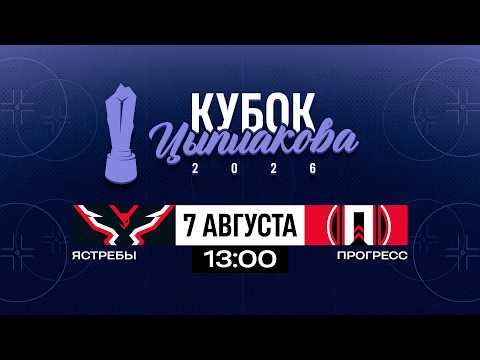 Ястребы - Прогресс | 07.08.2026 | Кубок Цыплакова | 1/4 финала | Матч #2 | Прямая трансляция