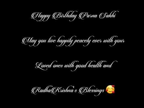 Happy Birthday Parna Sakhi 😘😘