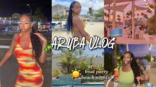 ARUBA VLOG 🌴🇦🇼 | Vacay with friends! boat party, jetskis, beach nights & MORE!