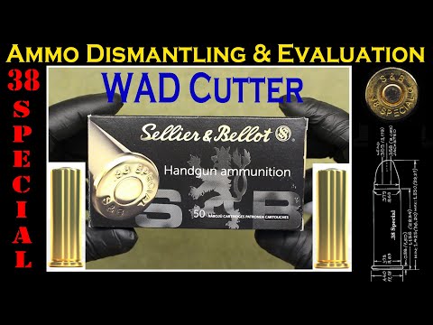 .38 Special Deconstruction (Sellier & Bellot 148grs WAD CUT - V311012) Ammo Dismantling & Evaluation