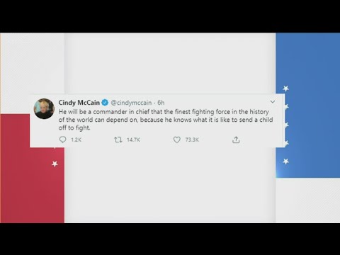 Cindy McCain, widow of John McCain, endorses Joe Biden