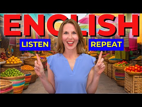 Improve Your English Speaking Fluency | Listen & Repeat Practice | At A Local Market