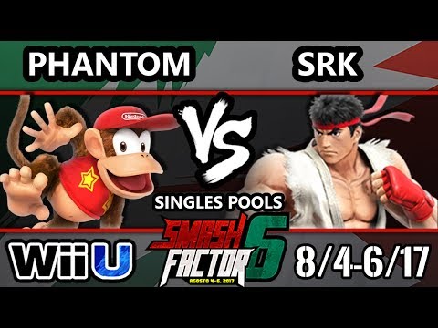 Smash Factor 6 Smash 4 - Phantom (Diddy Kong) Vs. CO | SRK (Ryu) Smash Wii U