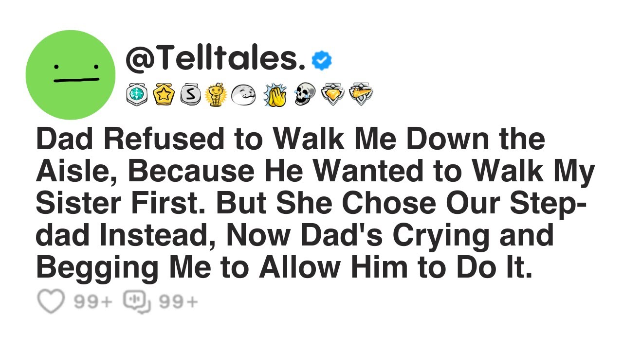 Dad Refused to Walk Me Down the Aisle, Because He Wanted to Walk My Sister First. But She Chose...