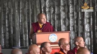 བོད་ཀྱི་ཆོས་ཚོགས་ཐེངས་བཅུ་གཉིས་པའི་དབུ་འབྱེད་ཉིན་ལ་༧རྒྱལ་དབང་༧ཀརྨ་པ་མཆོག་གི་བཀའ་སློབ།