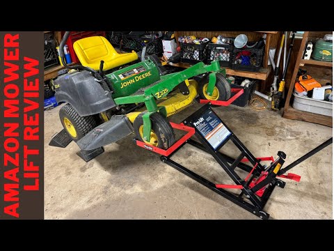 How to Lift a Zero Turn Riding Mower: Amazon Mower Lift Review: Pro Lift T-5305