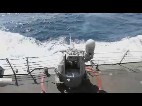 MK 38 25mm gun live fire exercise
