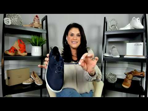 Clarks Cloudsteppers Canvas Lace-Up Shoes - Breeze Ave 2 on QVC