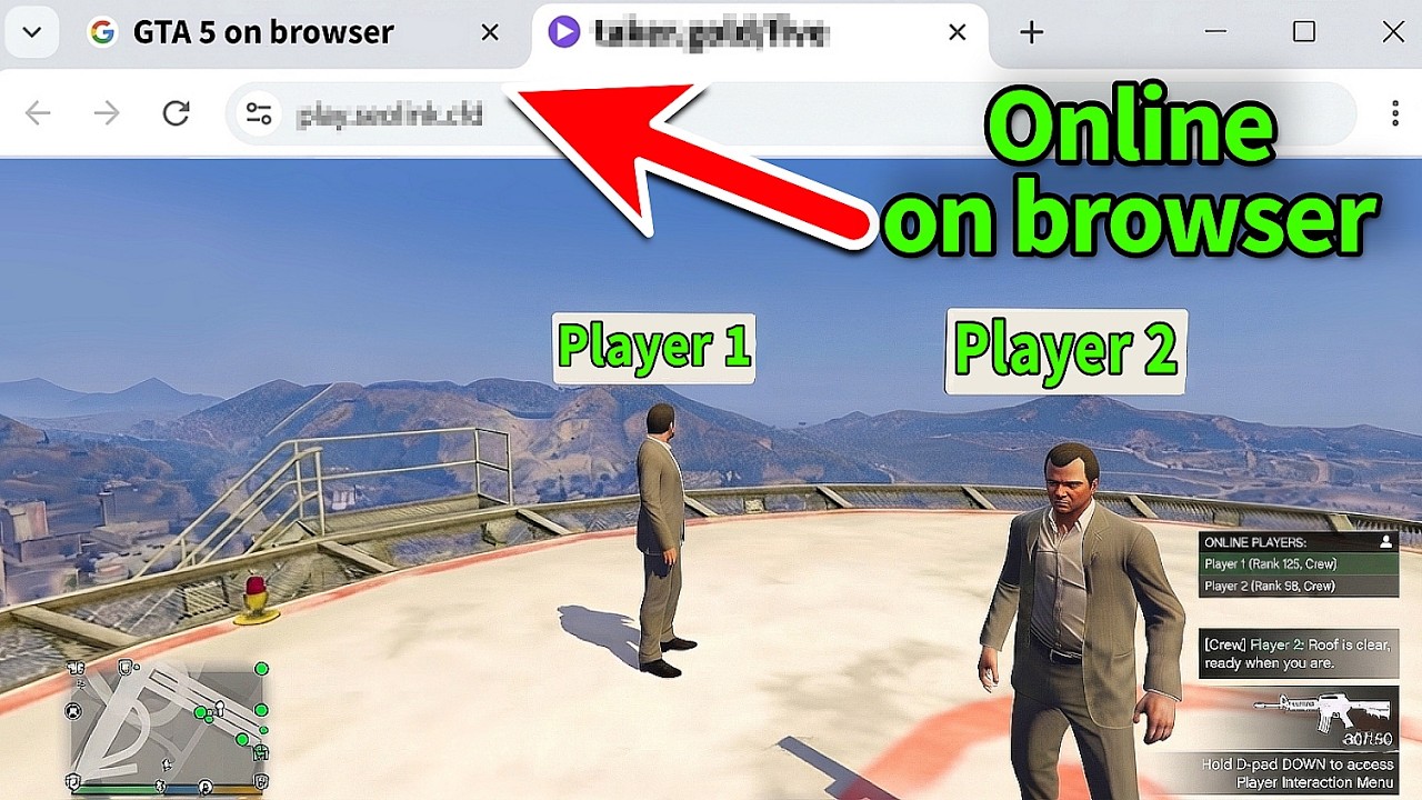 GTA 5 in browser with Online Multiplayer on android (1 GB full version mali)
