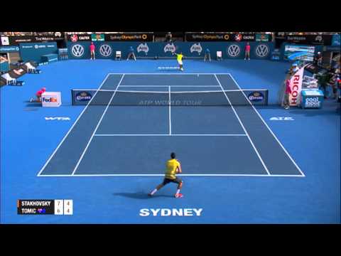 Sergiy STAKHOVSKY UKR vs Bernard TOMIC AUS SEMI FINAL HIGHLIGHTS Apia International Sydney 2014