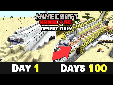 I Survived 100 Days ONLY DESERT with CRASHED AIRCRAFT in Minecraft Hardmode | in Hindi