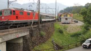 preview picture of video 'Bahnverkehr in Steinen am Gotthard'