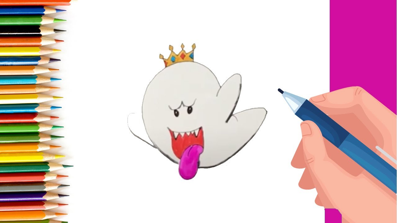 How To Draw King Boo From Mario