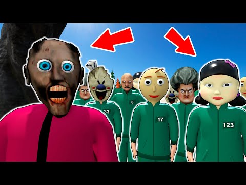 Granny vs Grandpa vs Squid Game vs Baldi - funny horror animation parody (funniest episodes)