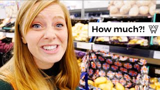 How much do groceries cost in England?
