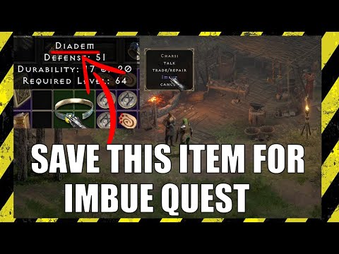 What Item to IMBUE?? - Charsi Quest - 2 Diadems Imbue - Diablo 2 Ressurrected