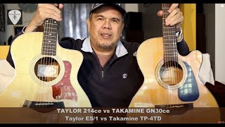 Video thumbnail for Taylor 214ce vs Takamine GN30ce Acoustic Electric Guitars Comparison by Edwin-E