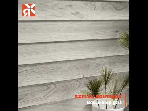 Carrelage mur Décor Bosco step gris