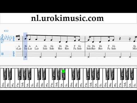 Pianoles (rechter hand) Vaina Loca - Ozuna x Manuel Turizo Muzieknoten Cursus um-ih374