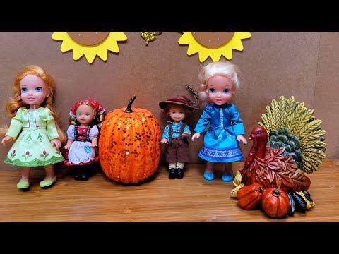 Thanksgiving 2022 ! Elsa & Anna toddlers celebrate with their cousins - fun games - Barbie