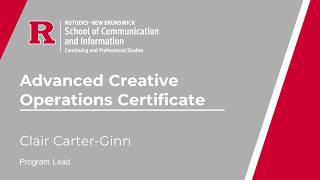 March 5, 2026, Online Info Session, CPS Advanced Creative Operations Certificate