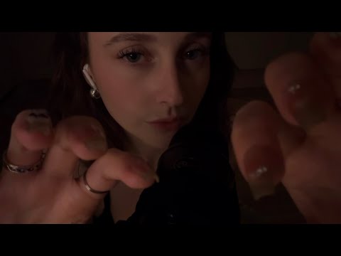 ASMR invisible scratching in low light (pure whispers)