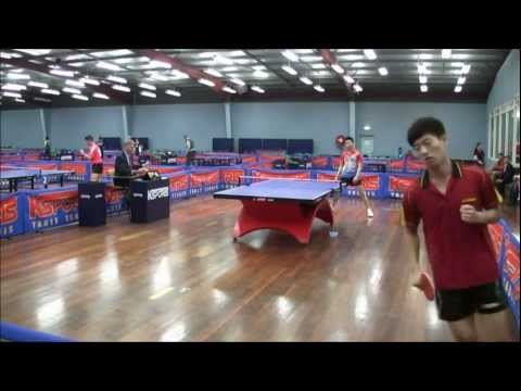 2012 Australian Open Table Tennis Mens Singles Quarterfinal - Justin Han vs Jang Ho Kim