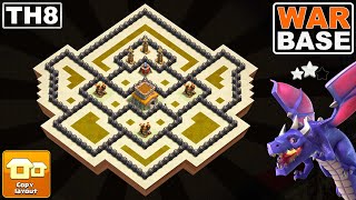 The Ultimate TH8 War Base | Stop Mass Dragons, Hog Riders & GoWiPe
