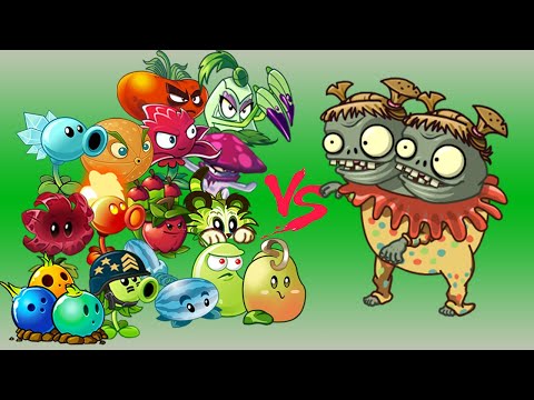 ALL Plants Max Level Vs Carnie Imp Twins Zombies Level 15 - Who Will Win? -  Pvz 2 Challenge