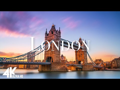 FLYING OVER LONDON (4K UHD) - Relaxing Music Along With Beautiful Nature Videos(4K Video Ultra HD)