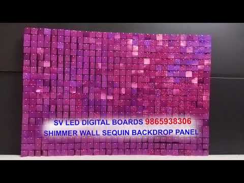 Shimmer Wall Backdrop Sequin Panel Decoration And Signage, For Commercial