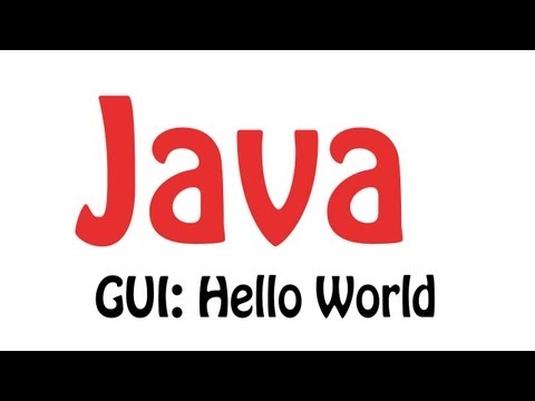 Java Gui Programming Tutorial 3 0 Hello World