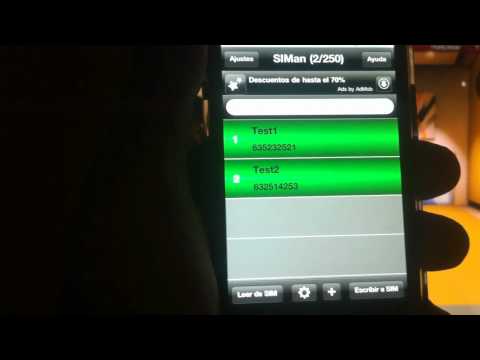 SIManager: importar contactos iPhone 4 ios 4.2 a la SIM