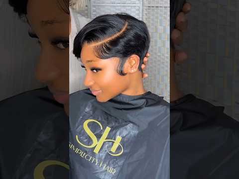 New pixie glueless wig install #wigs