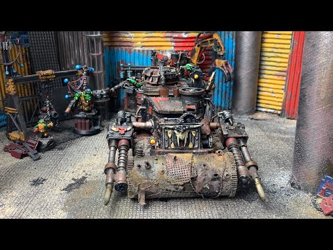 Kitbashed Scratch built 40K Ork Bonebreaker Battlewagon