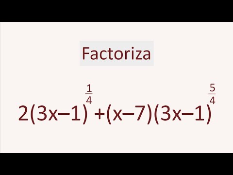 CÓMO FACTORIZAR EXPRESIÓN ALGEBRAICA CON EXPONENTES FRACCIONARIOS. Álgebra Básica