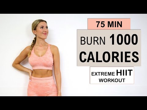 1000 Calorie HIIT Workout | Burn 1000 Calories in 75 Min | At Home | No Repeat | No Equipment
