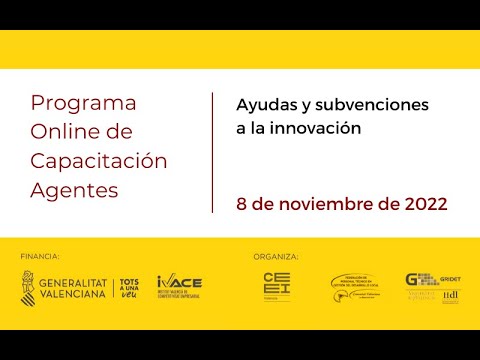 PCA Ayudas y subvenciones a la innovacin[;;;][;;;]