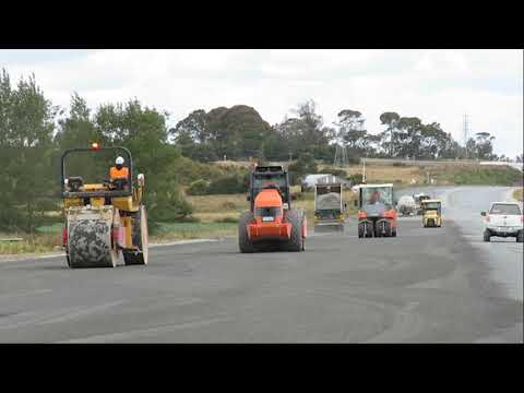 Hamilton section: laying the road foundation, Gordonton Road - January 2020