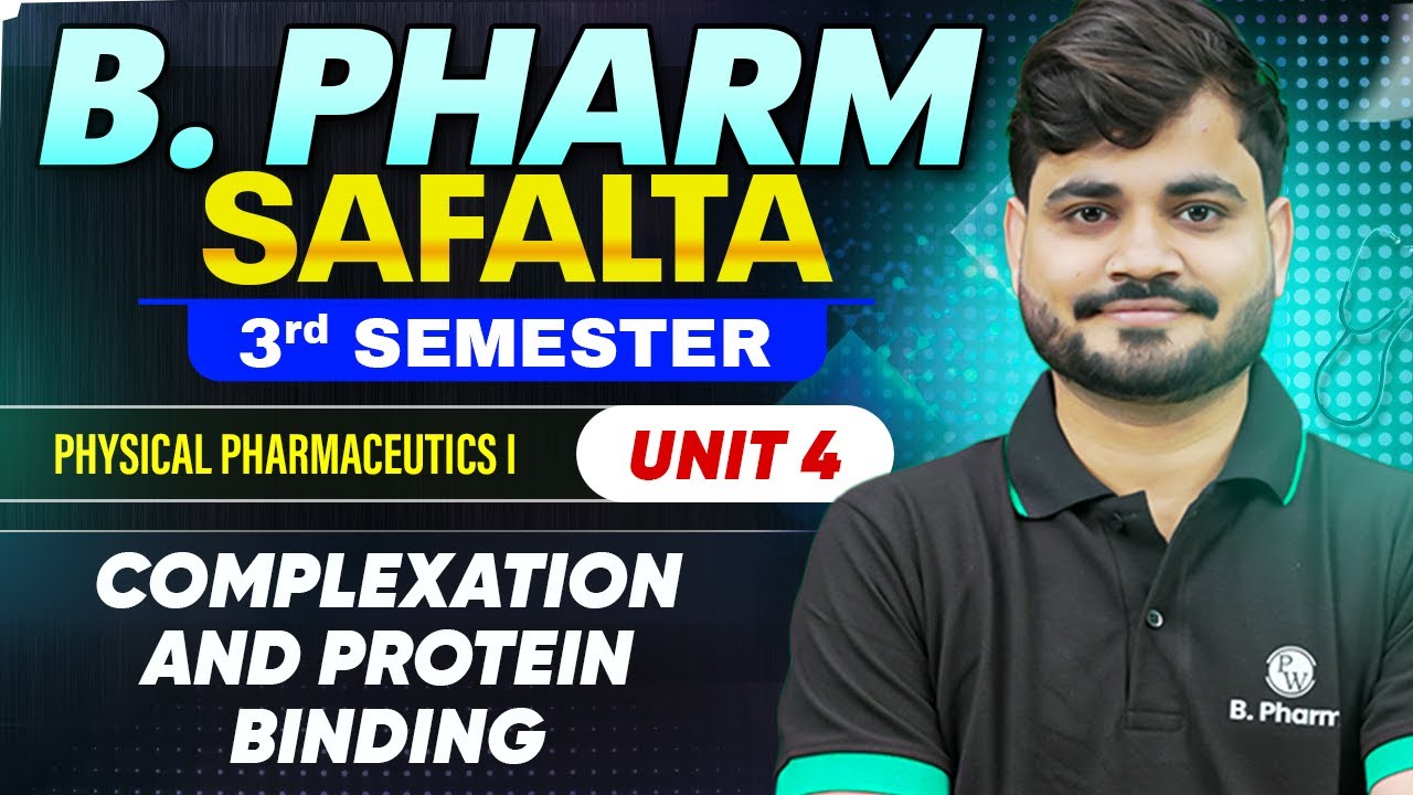 B Pharm 3rd Semester | Physical Pharmaceutics-1 Unit 4 | Complexation & Protein Binding | B Pharm