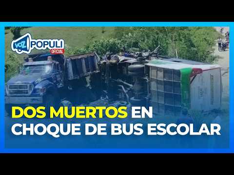 Tragedia escolar en Sucre: bus sin frenos choca contra volqueta en Sucre