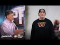 Commanders' Dan Quinn wears unlicensed shirt with feathers on logo | Pro Football Talk | NFL on NBC