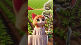 The kitten planted fish in the soil. 😊🐱Cute Ginger Cat  #kitten #cat #cute #aicat